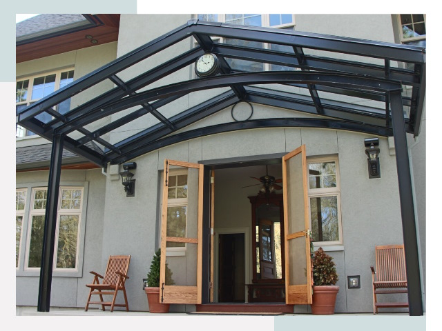 Козырьки металлические в Усолье-Сибирском