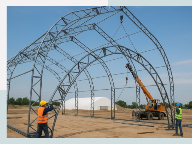 Монтаж ангаров в Усолье-Сибирском от 619 руб. - Надежно и быстро